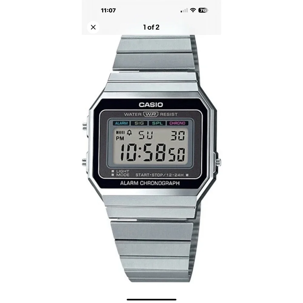 Casio A700W-1ACF Vintage Digital Alarm Chronograph Watch  (NEW IN BOX)